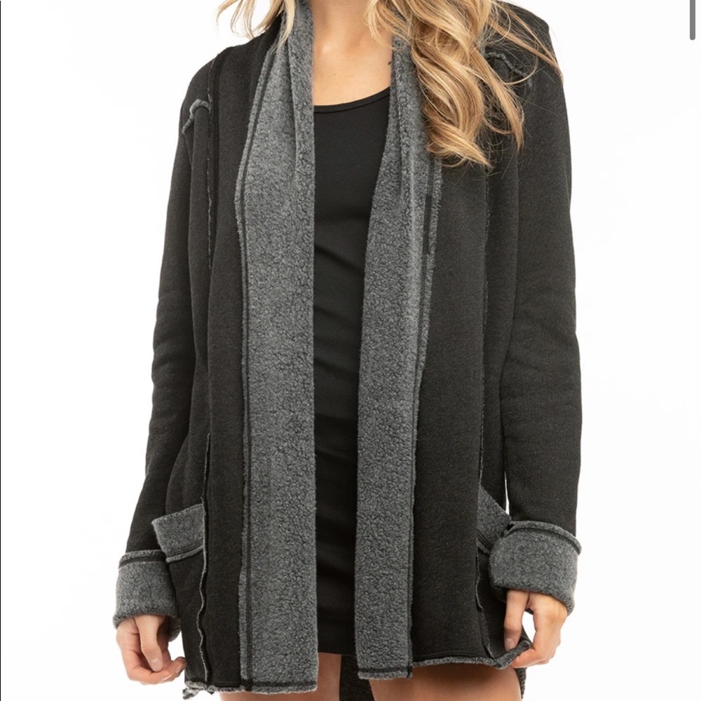 Hardtail Forever Slouchy Cardigan black/gray NWT